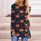 Playera Manga Larga Estampado Temática Halloween para Mujer