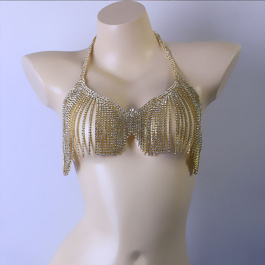 Cadena Corporal de Strass con Borlas para Fiesta y Noche - Image 8
