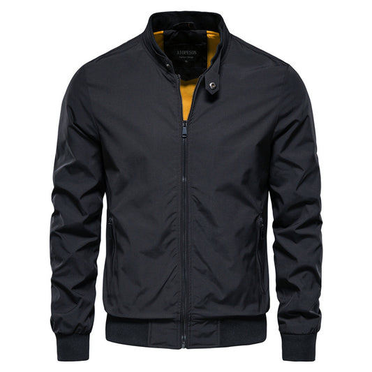 Chaqueta Casual Coreana para Hombre con Cuello Alzado Otoño