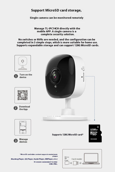 Cámara IP Inalámbrica HD con Visión Nocturna y Ángulo Ultra Amplio - Image 6