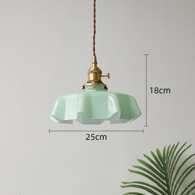 Lámpara Colgante Nórdica Pétalos de Cristal y Latón Cremoso - Image 8