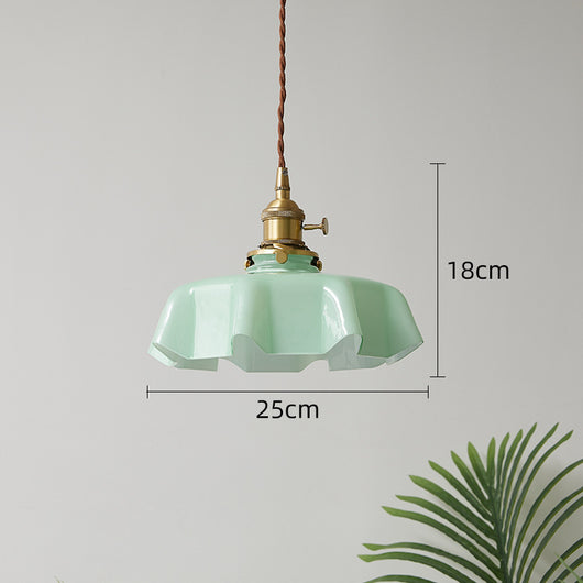 Lámpara Colgante Nórdica Pétalos de Cristal y Latón Cremoso - Image 8