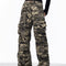 Pantalones Cargo Camuflaje Mujer Pierna Ancha Suelta