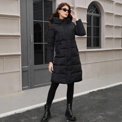 Chaqueta Larga de Algodón Grueso con Capucha - Ajuste Slim Resistente al Frío - Image 3