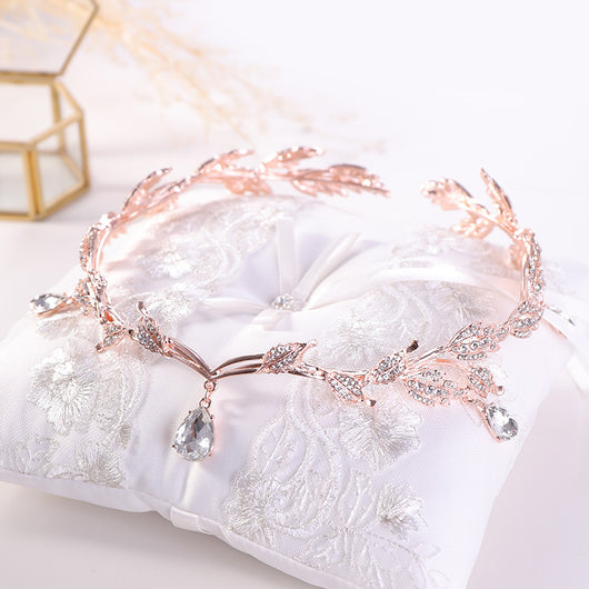 Corona Dorada para Novia - Diadema de Boda Elegante - Image 2