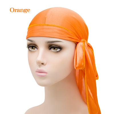 Turbante Pirata de Seda Sintética con Cola Larga - Image 14