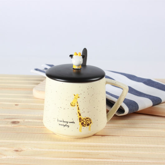 Taza de Cerámica Artesanal con Jirafa Kawaii Dibujada a Mano - Image 15
