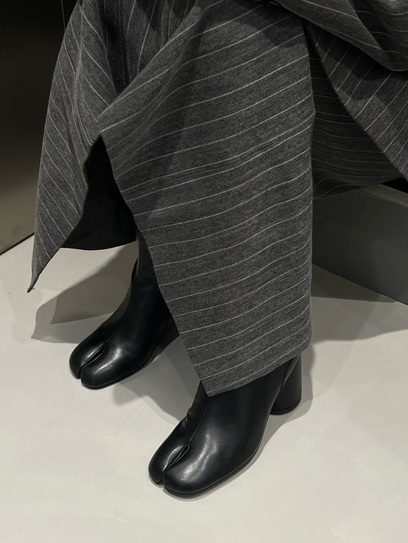 Botas Altas con Tacón Grueso y Punta Abierta para Mujer