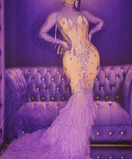 Vestido Brillante sin Mangas con Detalles de Diamantes y Flecos - Image 5