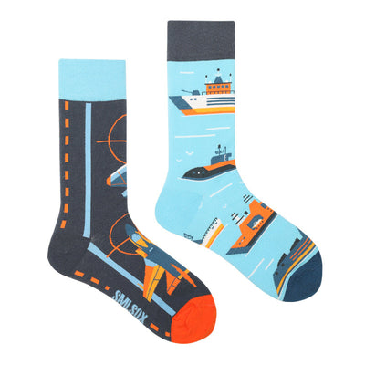 Calcetines Retro Asimétricos para Parejas - Algodón Cómodo Unisex - Image 51
