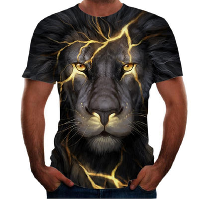Camiseta Estampado Animal 3D para Hombre - Manga Corta - Image 7