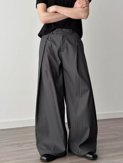 Pantalones Holgados Drapeados Hasta el Piso para Hombre - Image 10