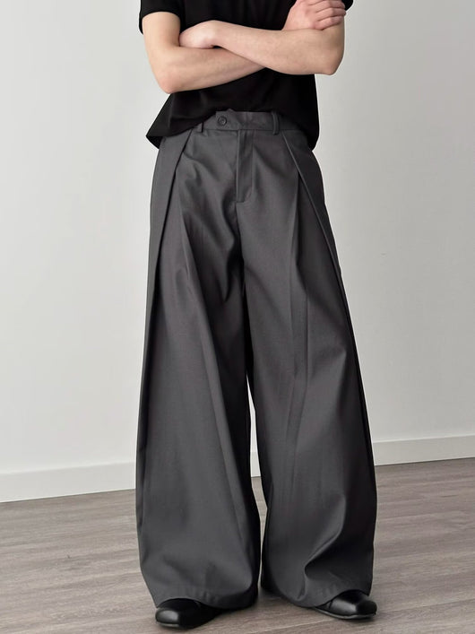 Pantalones Holgados Drapeados Hasta el Piso para Hombre - Image 10