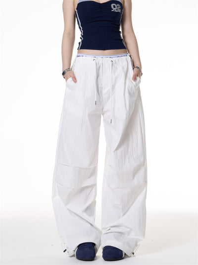 Pantalones Paracaidista Sueltos Plisados Estilo Retro Hot Girl - Image 5