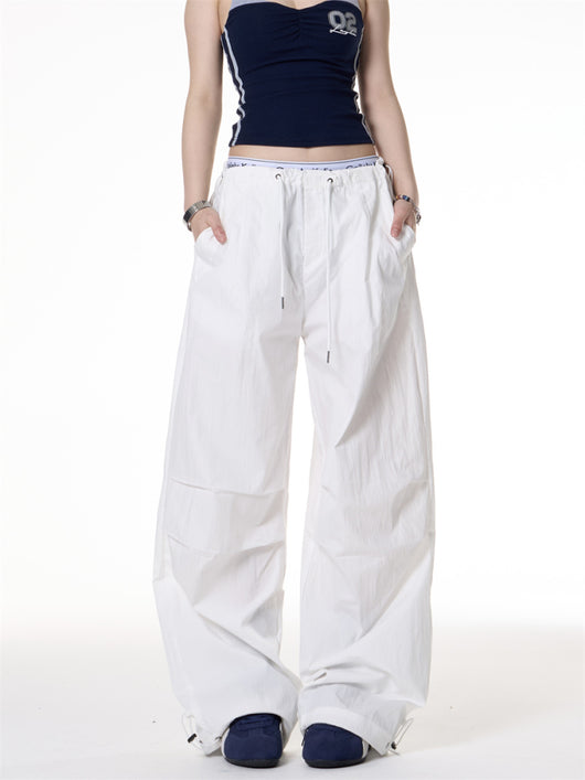 Pantalones Paracaidista Sueltos Plisados Estilo Retro Hot Girl - Image 5