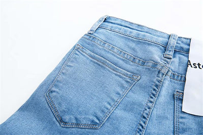 Pantalones Vaqueros Talle Alto con Botones y Tela Reforzada - Image 25
