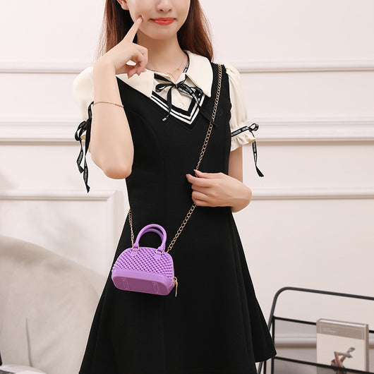 Bolso Transparente Estilo Coreano con Detalles Calados - Image 4