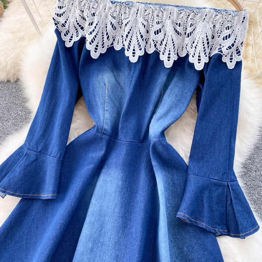 Vestido Denim Asimétrico con Costura Decorativa - Image 20