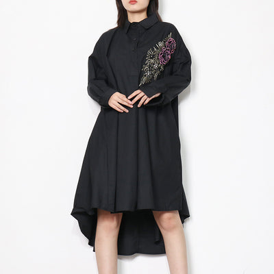 Vestido Irregular con Bordado de Lentejuelas e Impresión - Image 3