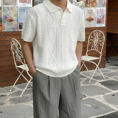 Suéter T-Shirt Hombre Cuello Solapa Verano Oversize - Image 6