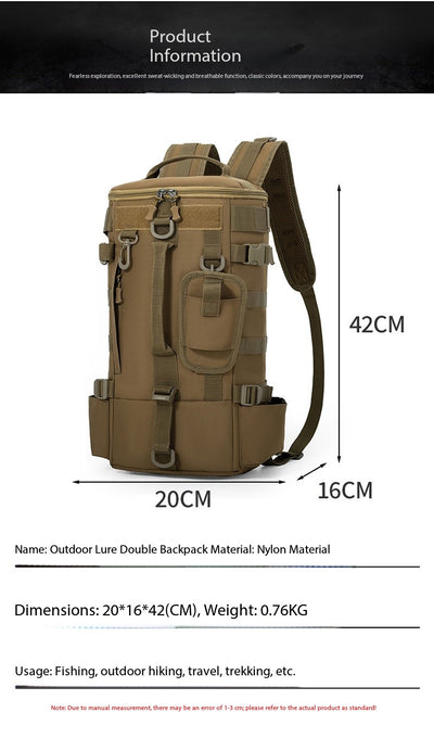 Mochila de Pesca Táctica con Múltiples Compartimentos y Sistema MOLLE - Image 9