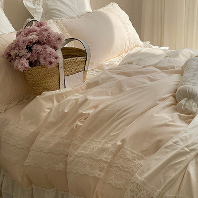 Juego de Cama Princesa 60 Hilos Algodón Puro Lavado - Sábanas y Edredón 4 Piezas - Image 5