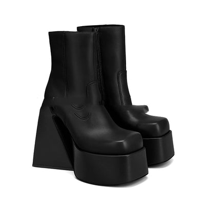 Zapatos Mujer Tacón Cuadrado Grueso Estilo Clásico - Image 5