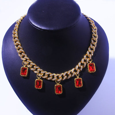 Collar Colgante Cuadrado con Circonitas Incrustadas - Diseño Moderno - Image 5