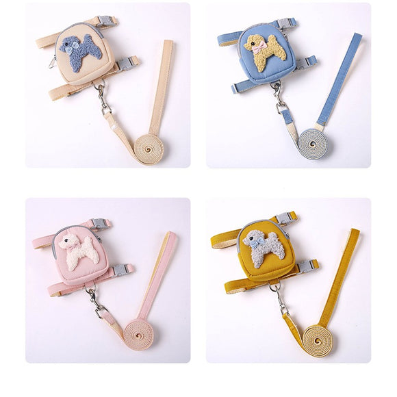 Arnés de Pecho con Cuerda para Perro y Gato - Sistema de Cadena para Mascotas
