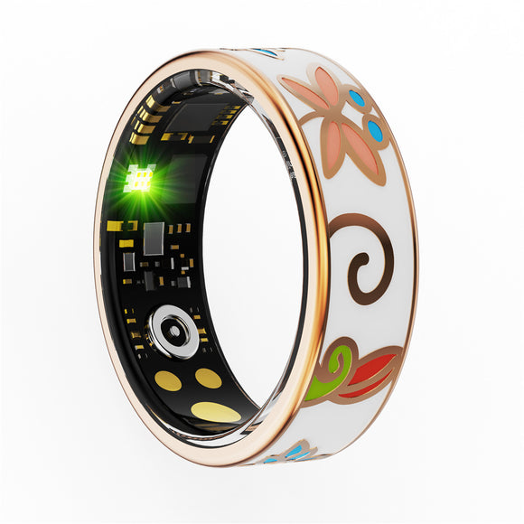 Anillo Inteligente de Acero Inoxidable con Patrón de Dragón Luminoso