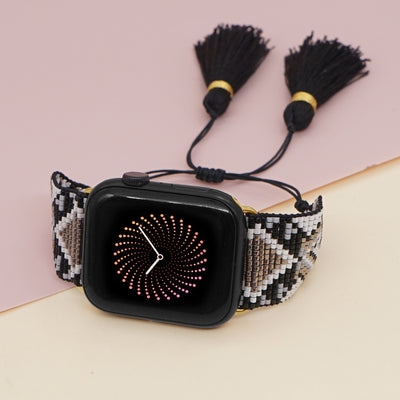 Correa de Reloj Étnica Tejida con Perlas de Arroz Estilo Europeo Americano - Image 10