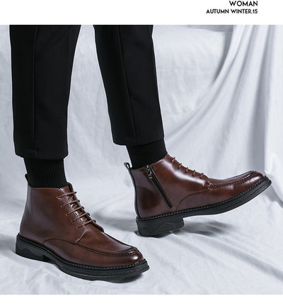 Botas Martin Altas de Invierno para Hombre - Estilo Británico Versátil - Image 13