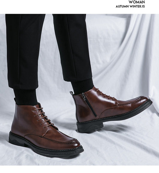 Botas Martin Altas de Invierno para Hombre - Estilo Británico Versátil - Image 13