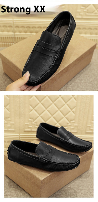 Zapatos Mocasín Beanie de Cuero Británico para Hombre - Image 14