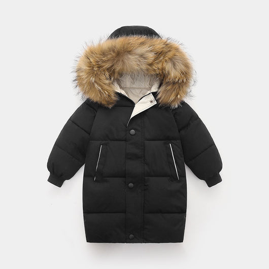 Abrigo Infantil Grueso con Cuello de Pelaje - Talla Mediana y Grande - Image 8