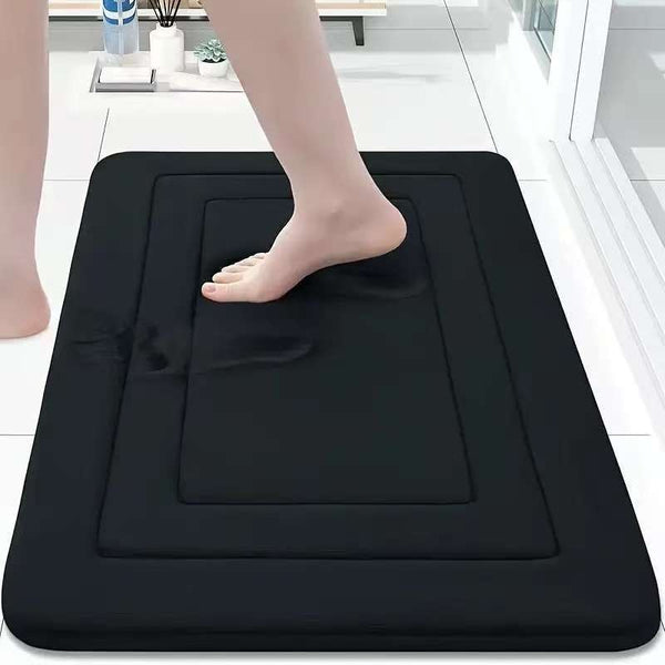 Tapete de Baño Memory Foam Antideslizante con Terciopelo Coral
