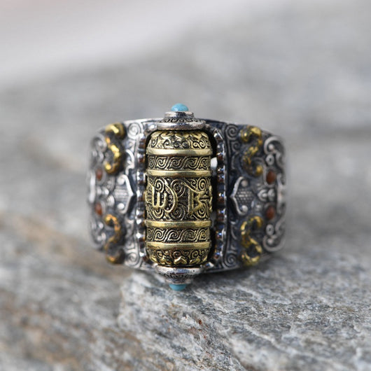 Anillo Giratorio Personalizado Ajustable Retro - Image 8
