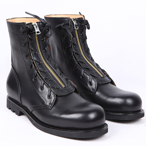 Botas de Cuero Caña Alta Punta Redonda