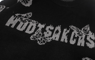 Suéter Jacquard Retro Tejido Holgado Cuello Redondo Versátil - Image 14
