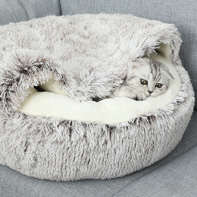 Cama Cueva Acogedora para Gatos y Perros - Diseño Tipo Donut Térmico - Image 5