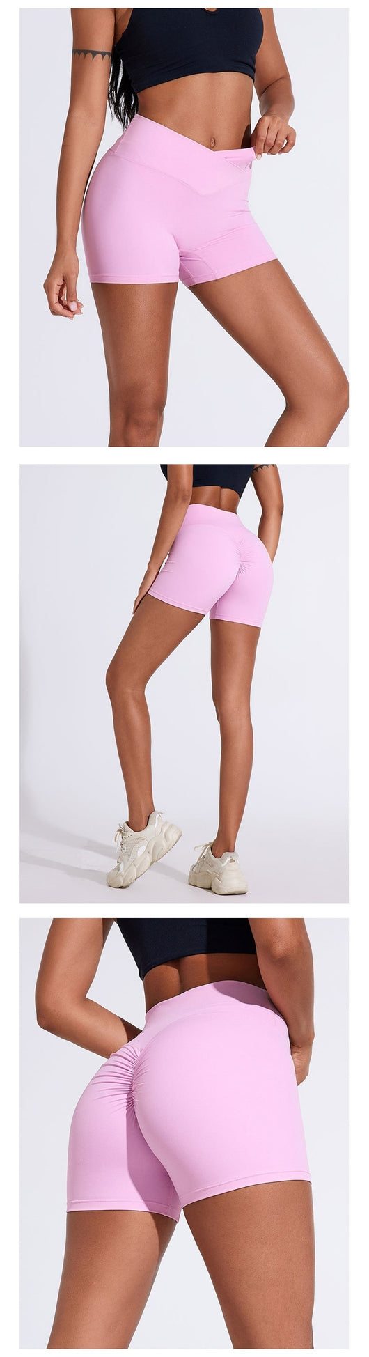 Pantalones Yoga Levantacaderas de Cintura Alta Plisados - Estilo Europeo - Image 30