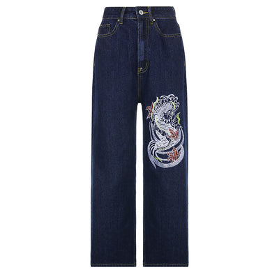Pantalones Sueltos Talle Bajo con Pliegues y Estampado de Corazones - Image 11