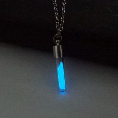 Collar Tubo de Vidrio con Polvo Luminoso - Image 14
