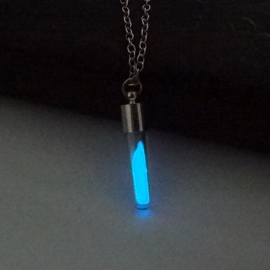 Collar Tubo de Vidrio con Polvo Luminoso - Image 14