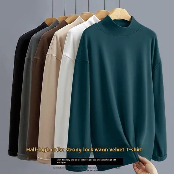 Camiseta Cuello Alto Manga Larga Hombre Otoño