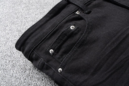 Jeans Negros de Hombre con Parches - Diseño Minimalista - Image 10