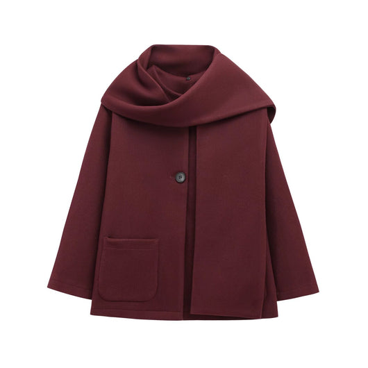 Abrigo Capa Estilo Francés con Diseño Tejido para Mujer - Image 3