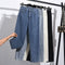 High-Waisted Straight-Leg Cropped Jeans