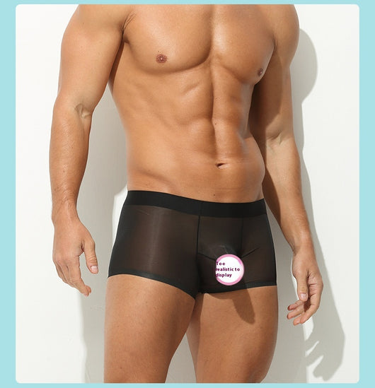 Bóxer Transparente Sin Costuras de Seda Helada para Hombre - Image 20