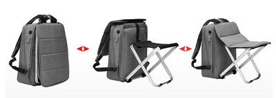 Mochila Ejecutiva Multifuncional 15" con Cargador USB y Asiento Integrado - Image 10